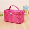 thumbnail image 1 of Letter Cosmetic Bag Fashionable Square Travel Portable Storage Toiletry Bag,1X Cosmetic Bag,Letter Cosmetic Bag Fashion Square Travel Portable Storage Wash Bag, 1 of 2
