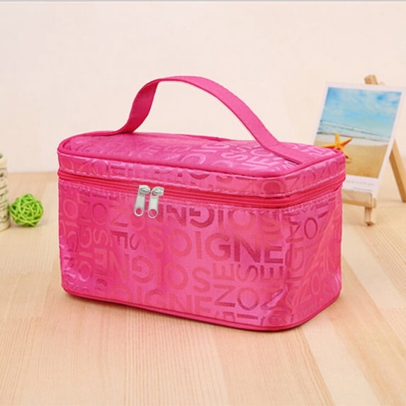 Letter Cosmetic Bag Fashionable Square Travel Portable Storage Toiletry Bag,1X Cosmetic Bag,Letter Cosmetic Bag Fashion Square Travel Portable Storage Wash Bag