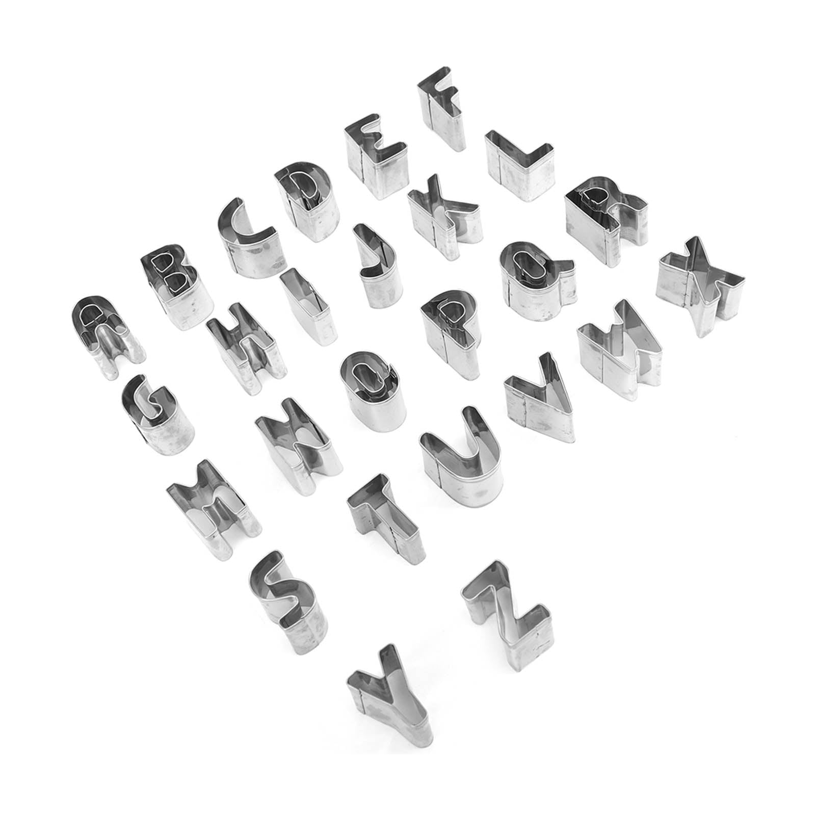 Letter Cutters, Box Packed 26 Pieces Stainless Steel Alphabet Cutters
