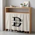 thumbnail image 1 of Letter D Cabinet Curtain 35"Wx35"L, Dustproof Under Sink Skirt with Self Adhesive Tape, Monogram Words Cabinet Curtain Cover for Kitchen Sink, Bathroom Vanity, Laundry Room, 1 of 9