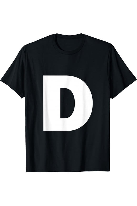 Letter D Capital Alphabet Monogram Initial T-Shirt