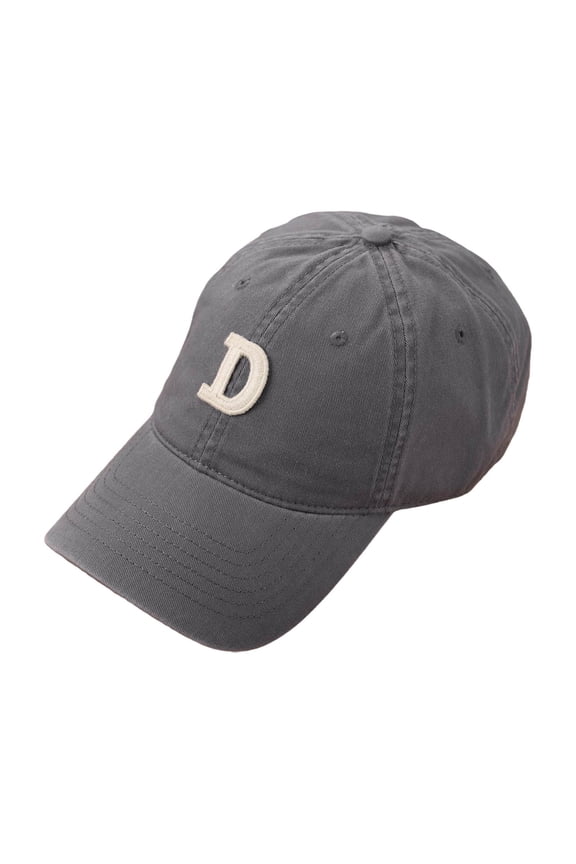 Letter D Casual Sun Protection Baseball Cap Outdoor Sports Dad Hat Versatile Snapback Trucker Hat Light Gray