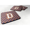 thumbnail image 1 of Letter D Chevron Blue and Orange 3 Foam Coaster Set of 4, 1 of 3
