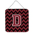 thumbnail image 1 of Letter D Chevron Garnet & Black Wall or Door Hanging Prints, 1 of 1