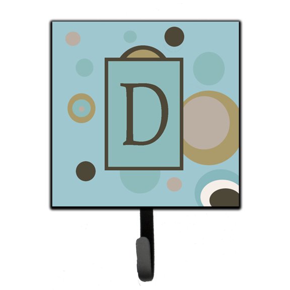 Letter D Initial Monogram - Blue Dots Leash or Key Holder