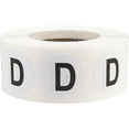 thumbnail image 1 of Letter D Inventory Labels .75 Inch Round Circle Dots 500 Adhesive Stickers, 1 of 2