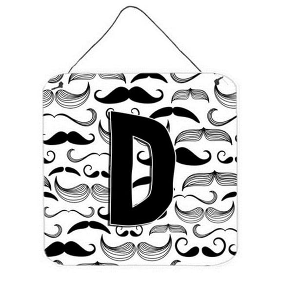 Letter D Moustache Initial Wall and Door Hanging Prints