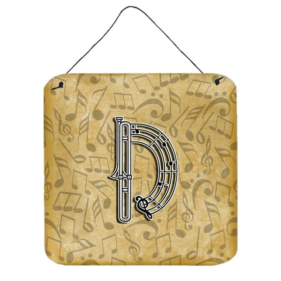 Letter D Musical Instrument Alphabet Wall or Door Hanging Prints