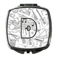 thumbnail image 1 of Letter D Musical Note Letters Compact Mirror, 1 of 4