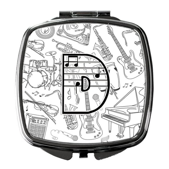 Letter D Musical Note Letters Compact Mirror