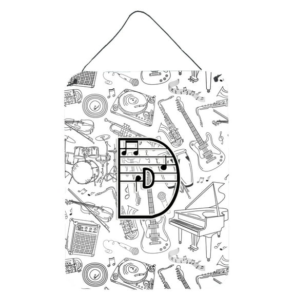 Letter D Musical Note Letters Wall or Door Hanging Prints
