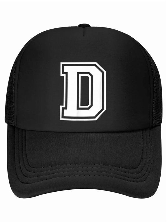 Letter D Name Initial Varsity Alphabet Monogram Baseball Cap