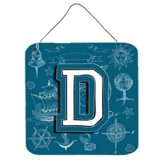 Letter D Sea Doodles Initial Alphabet Wall and Door Hanging Prints