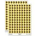 thumbnail image 1 of Letter D Uppercase Fun Bold Font 200+ Round Stickers - Yellow - Matte Finish - 0.50" Size, 1 of 3