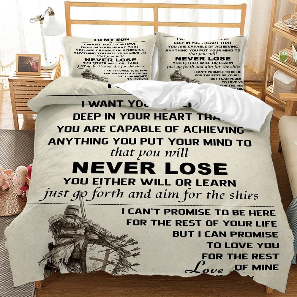 Letter Duvet Cover Set Letter Motivational Words To Son Letter Bedding
