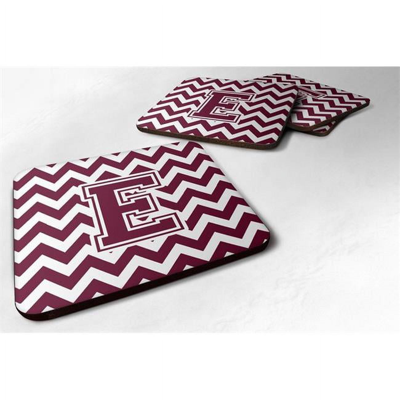 letter-e-chevron-maroon-white-foam-coaster-3-5-x-0-25-x-3-5-in