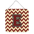 thumbnail image 1 of Letter E Chevron Maroon and Gold Wall or Door Hanging Prints, 1 of 1