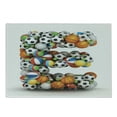 thumbnail image 1 of Letter E Cutting Board, ABC of Sports Concept Different Gaming Balls First Name Initial Monogram Design, Decorative Tempered Glass Cutting and Serving Board, Small Size, Multicolor, by Ambesonne, 1 of 5