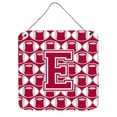 thumbnail image 1 of Letter E Football Crimson grey and white Wall or Door Hanging Prints, 1 of 1