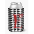 thumbnail image 1 of Letter E Initial Monogram - Houndstooth Black Can or Bottle Hugger, 1 of 5