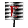 thumbnail image 1 of Letter E Initial Monogram - Houndstooth Black Leash or Key Holder, 1 of 7