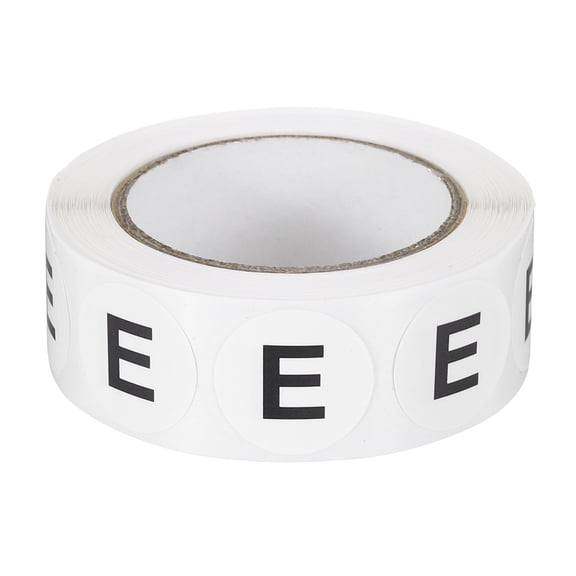 Uxcell Letter Inventory Labels, Round Circle Dots Stickers for Organization Letter E 0.75 inch
