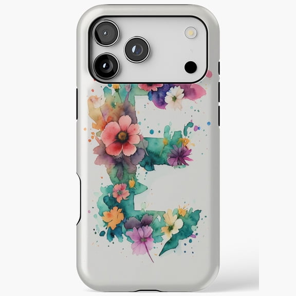 Letter E Monogram Initial Case Design iPhone Case 17 16 15 14 13 12 11 Pro Max