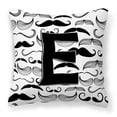 thumbnail image 1 of Letter E Moustache Initial Fabric Decorative Pillow, 1 of 4