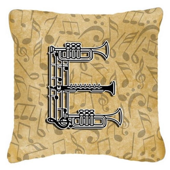 Letter E Musical Instrument Alphabet Canvas Fabric Decorative Pillow