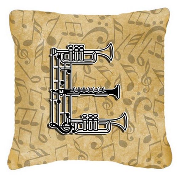Letter E Musical Instrument Alphabet Canvas Fabric Decorative Pillow