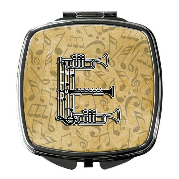 Letter E Musical Instrument Alphabet Compact Mirror