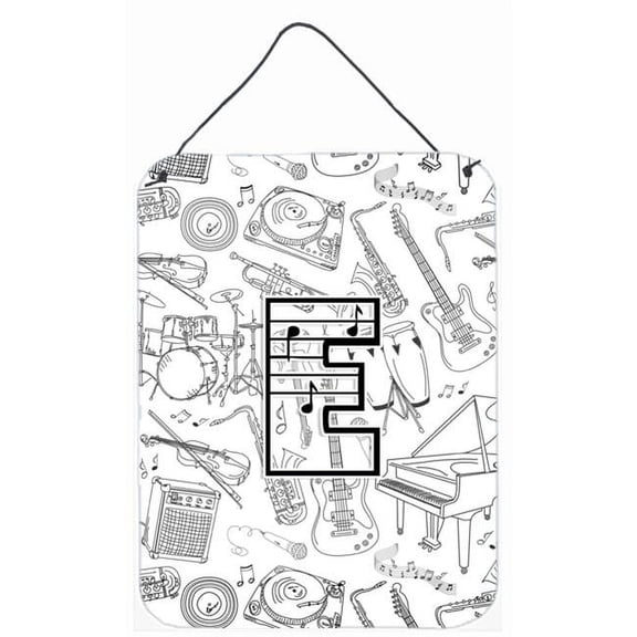 Letter E Musical Note Letters Wall and Door Hanging Prints