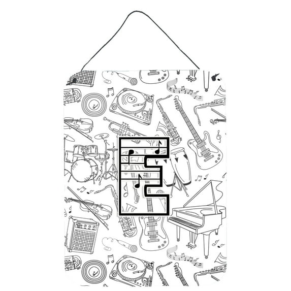 Letter E Musical Note Letters Wall or Door Hanging Prints