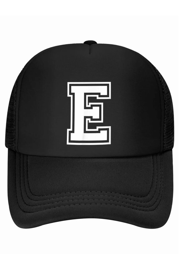 Letter E Name Initial Varsity Alphabet Monogram Baseball Cap