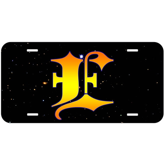 Letter E Novelty Car Auto License Plate
