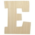 thumbnail image 1 of Letter E Uppercase Fun Bold Font Wood Shape Unfinished Piece Cutout Craft DIY Projects - 6.25 Inch Size - 1/4 Inch Thick, 1 of 7