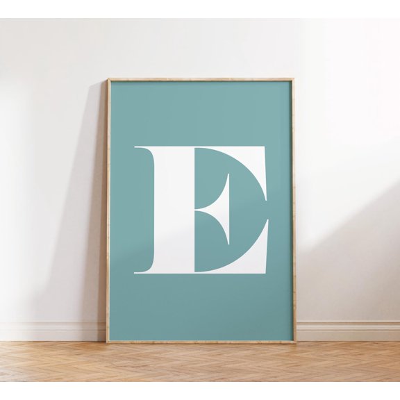 Letter E Wall Decor Retro Pastel Initial Home Room Interior Decorative Display Accent
