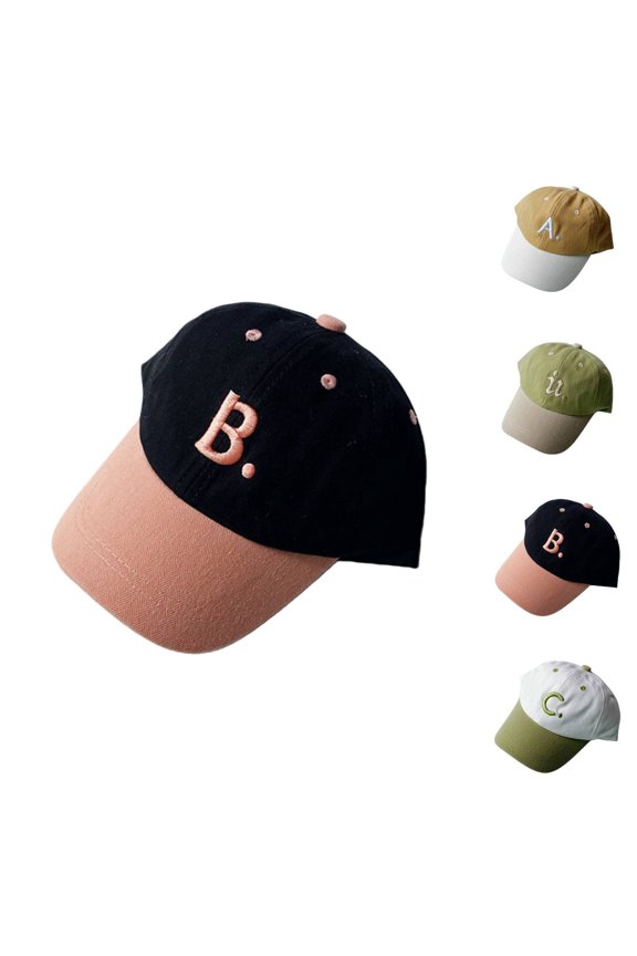 Letter Embroidered Sun Hat Baseball Cap Four Seasons Fashion Adjustable Color Block Casual