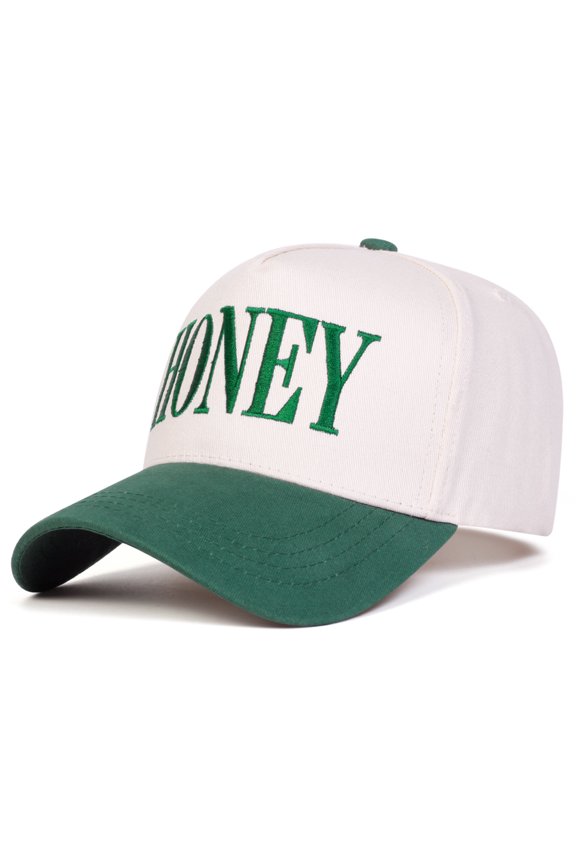 Letter Embroidery HONEY Baseball Cap Spring/Summer Outdoor Sun Protection Visor Hat