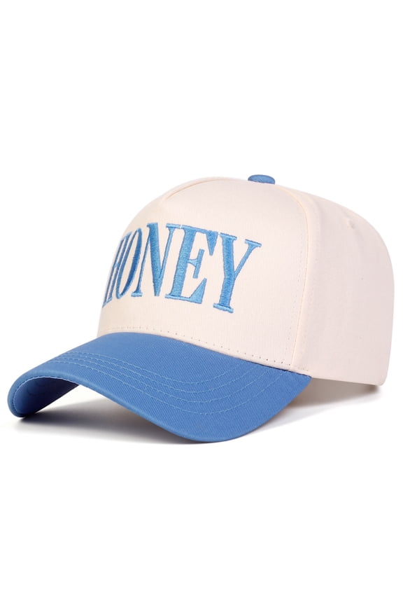 Letter Embroidery HONEY Baseball Cap Spring/Summer Outdoor Sun Protection Visor Hat