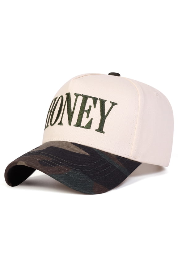Letter Embroidery HONEY Baseball Cap Spring/Summer Outdoor Sun Protection Visor Hat