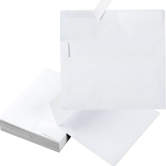 Letter Envelopes Business Envelopes Cute Envelopes 40Pcs White Standard Envelopes Self Adhesive Envelopes Self Seal for Invitations Weddings Photos 7.21 x 5.24 Inch