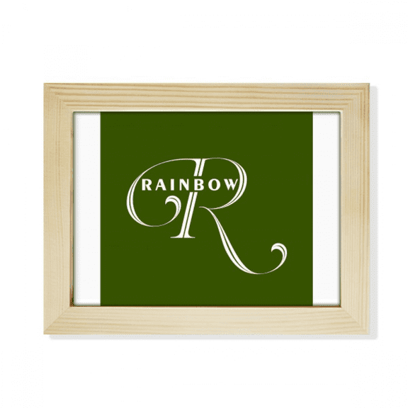Letter Expression Rainbow Desktop Photo Frame Picture Art Decoration Painting 6x8 inch