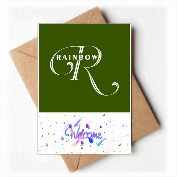 Letter Expression Rainbow Welcome Back Greeting Cards Envelopes Blank