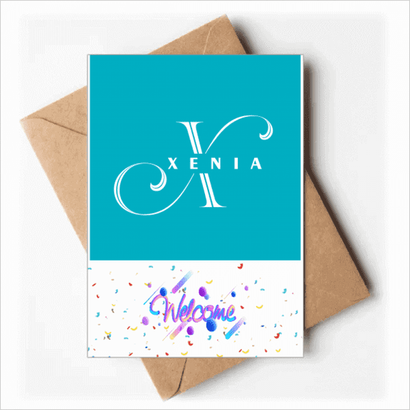 Letter Expression Right Wrong Welcome Back Greeting Cards Envelopes Blank