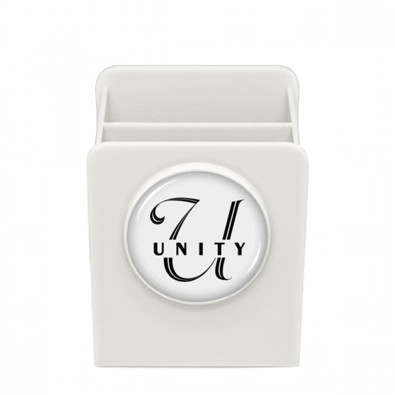 Letter Expression Unity Art Deco Fashion Desk Pencil Holder Cup Pen Organizer