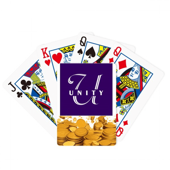 Letter Expression Unity Art Deco Fashion Gold Playing Card Classic Game