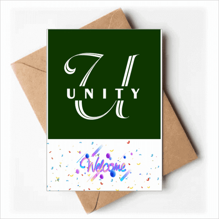 Letter Expression Unity Art Deco Fashion Welcome Back Greeting Cards Envelopes Blank