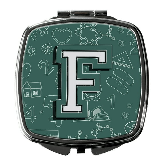 Letter F Back to School Initial Compact Mirror