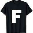 thumbnail image 1 of Letter F Capital Alphabet Monogram Initial T-Shirt, 1 of 3